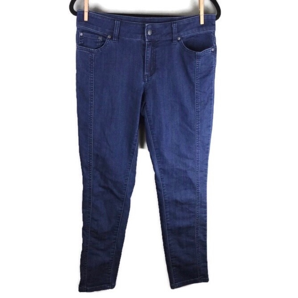Prana Carlotta Crop Seamed Narrow Leg Mid-Rise Fitted Jeans Size 10